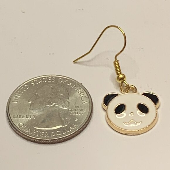 Panda Earring, Panda Bear Jewelry, Gift, Panda Jewelry, Silly Animal Earring - Picture 5 of 8